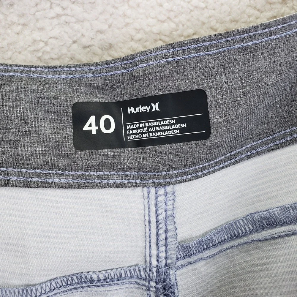 Hurley HSP22VMB-04224 Board Shorts Mens 40 Blue Striped Surf Beach